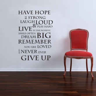 Hope Quote Saying Wall Sticker